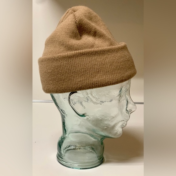 Adult Unisex One Size 100% Acrylic Cuffed CARHARTT Watch Cap Beige Tan Beanie - Picture 5 of 9